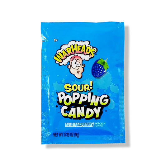 Warheads Blue Raspberry Sour Popping Candy 9g