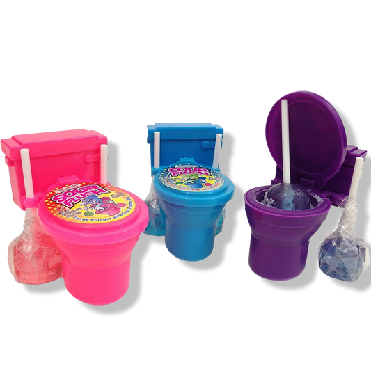 Sour Potty Candy Plunger with Sour Powder Dip