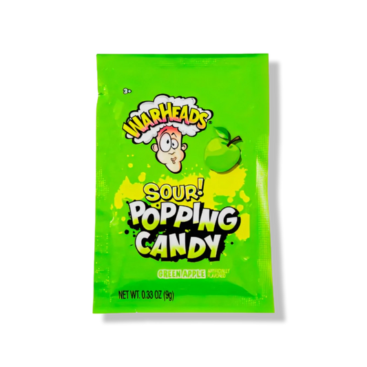 Warheads Green Apple Sour Popping Candy 9g - USA import