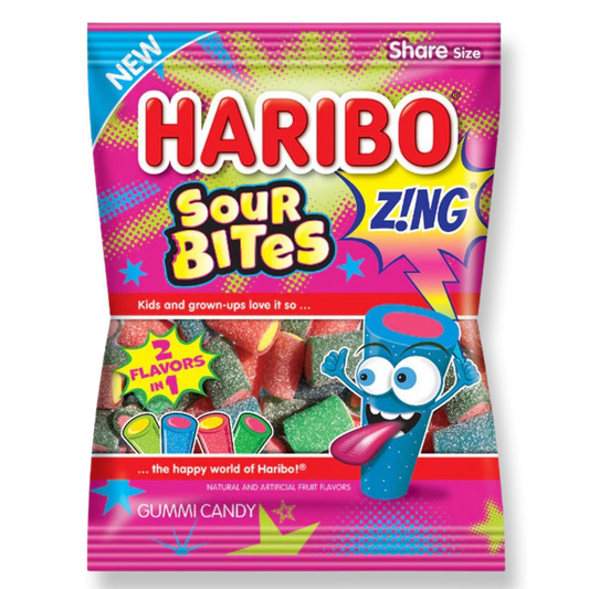 Haribo Zing Sour Bites Peg Bag (127g)
