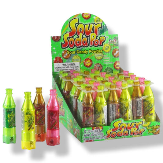 Soda Pop Bottles Sour Candy Powder - 36g