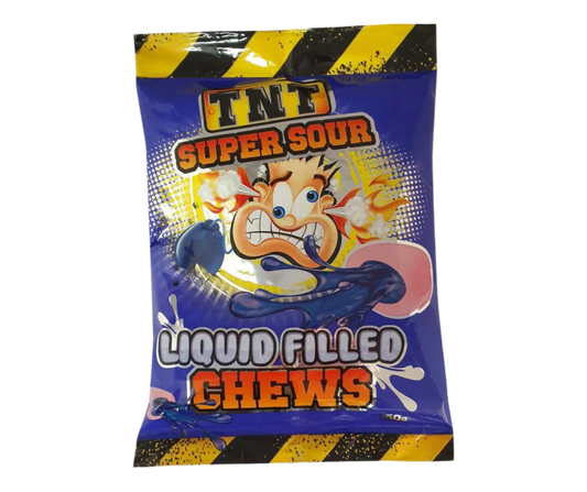 TNT Super Sour Liquid Filled Chews Peg Bag 150g