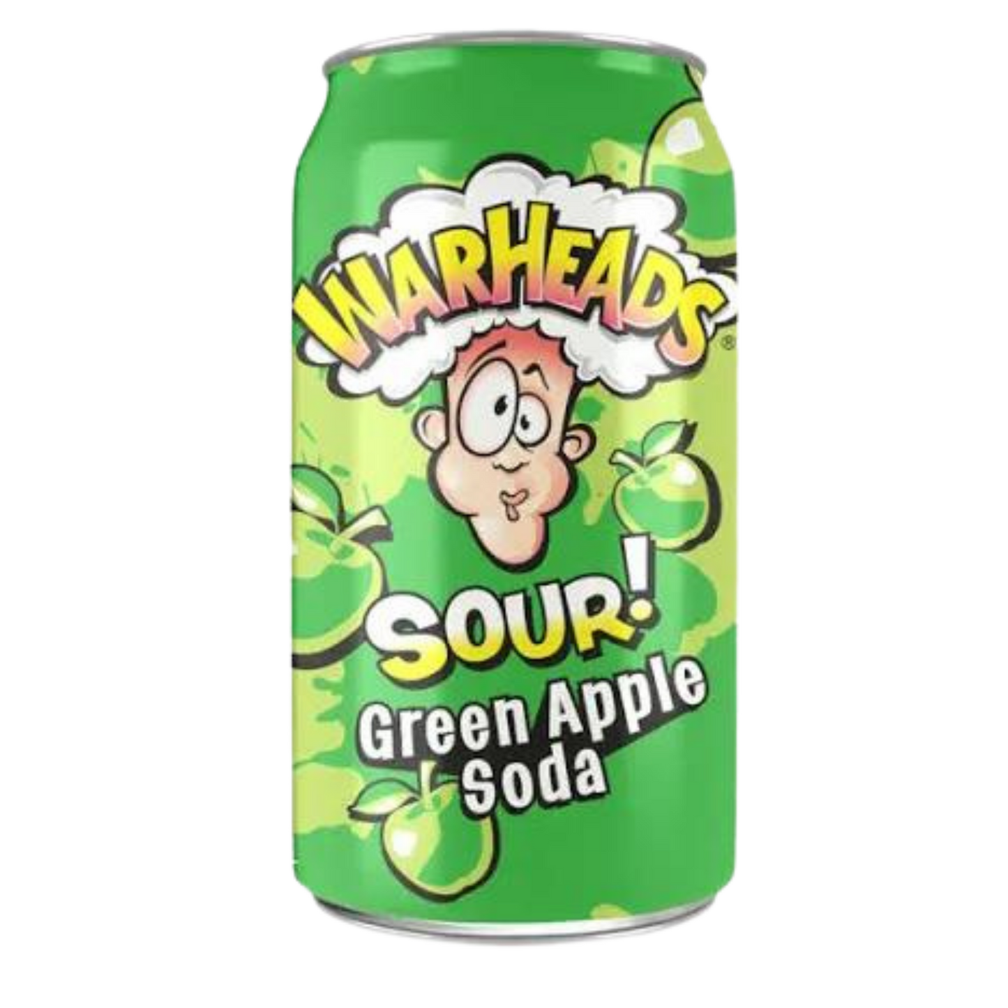Warheads SOUR! Green Apple Soda - 12oz (355ml)