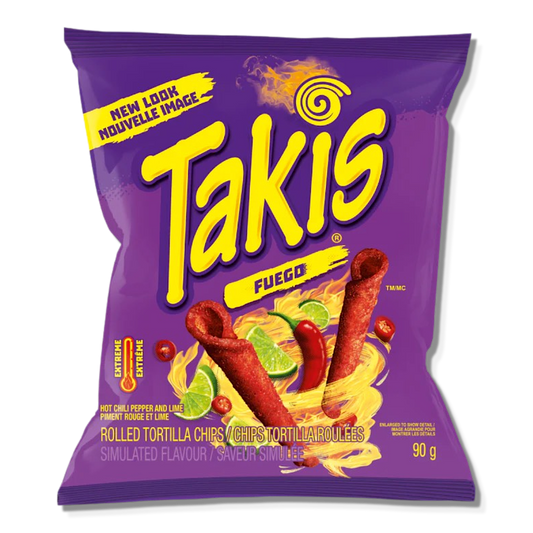 Takis Fuego Rolled Tortilla Corn Chips (90g)